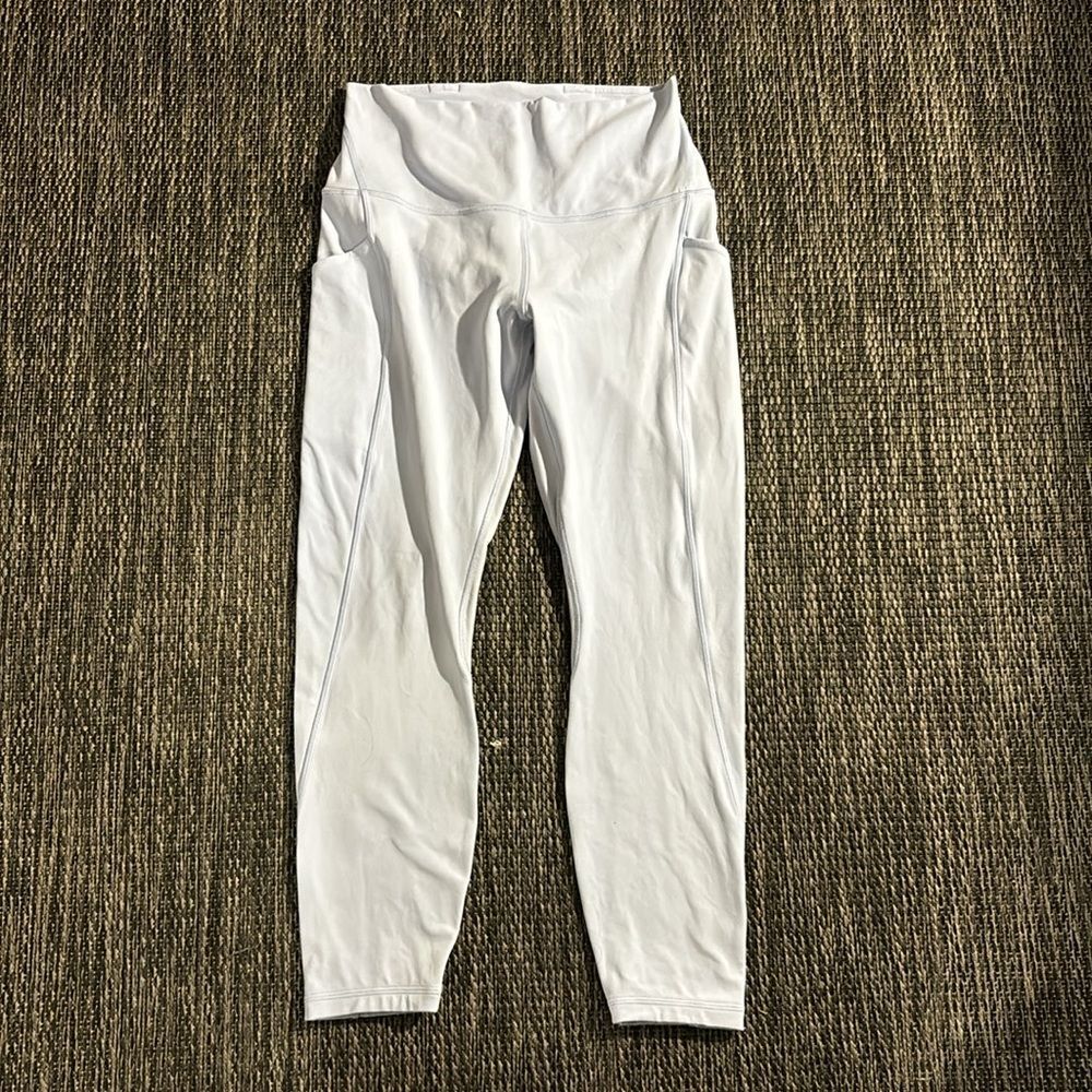 Lululemon Align Legging High Rise With Pockets 25" Double Lined Pastel Blue Nulu